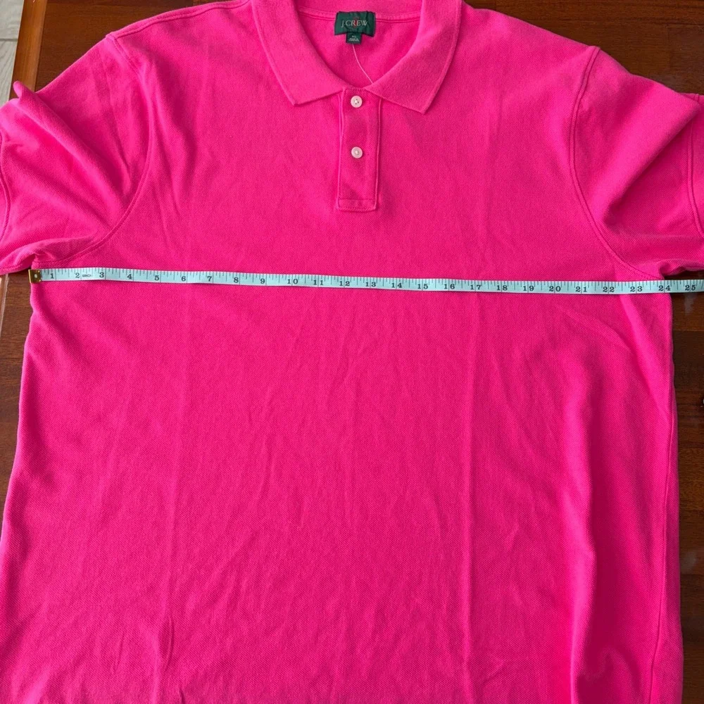 NEW J. Crew Oarsman Pink Short Sleeve Cotton Polo Shirt XL - NWT